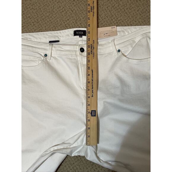 NYDJ Women’s 22 W Stretch White Denim Capri W - Picture 6 of 14